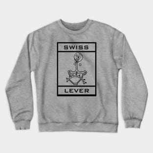 White Swiss Lever Mechanism Crewneck Sweatshirt